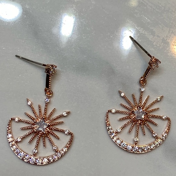 🎉Bohemian Solar Moon Crystal Earrings - Picture 3 of 3